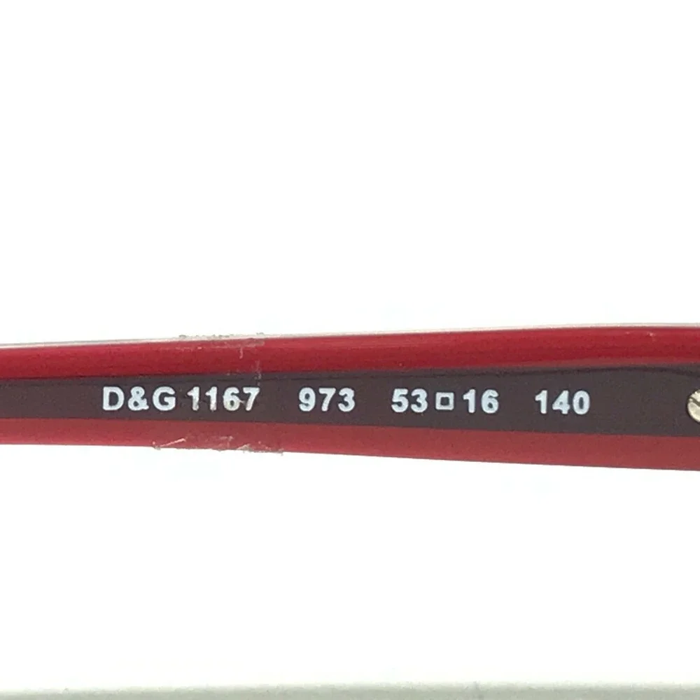 Dolce & Gabbana Eyeglasses Frames D&G1167 973 Clear Red Gray 53-16-140